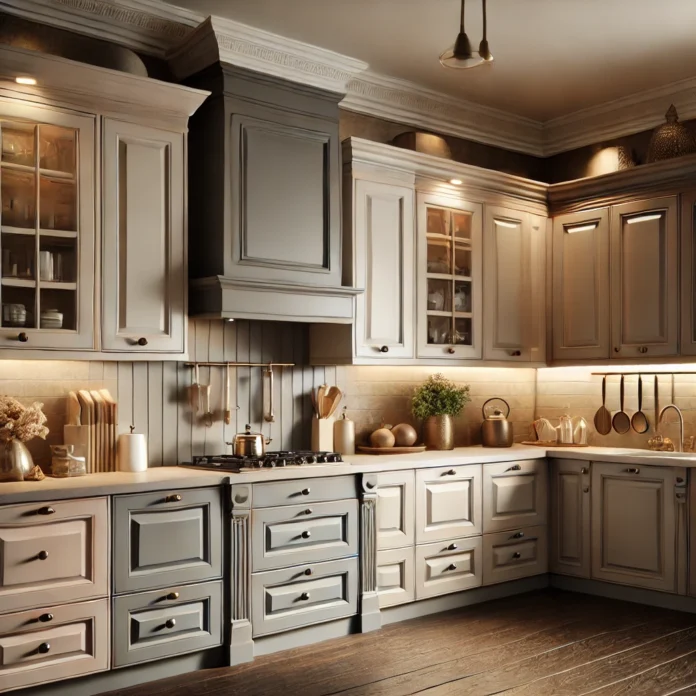 Taupe Kitchen Cabinets