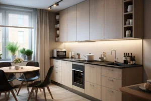 Taupe Kitchen Cabinets